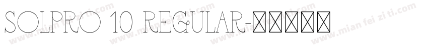 SolPro 10 Regular字体转换